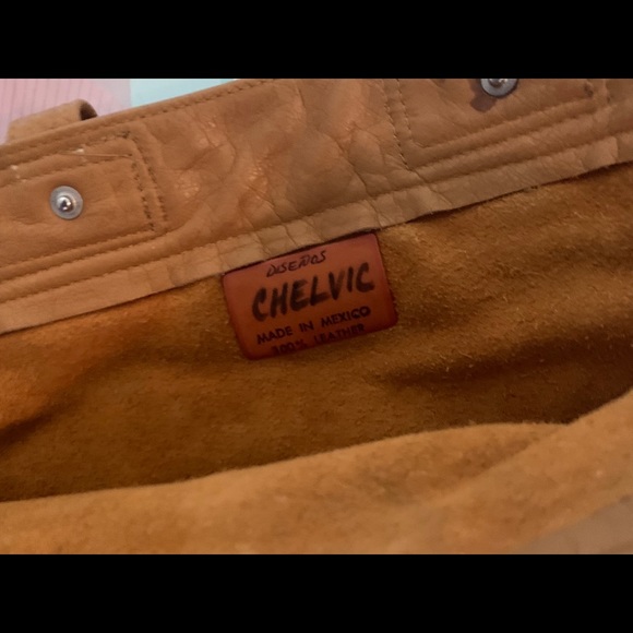 VINTAGE 70S 100% LEATHER CHELVIC PURSE - Picture 3 of 3